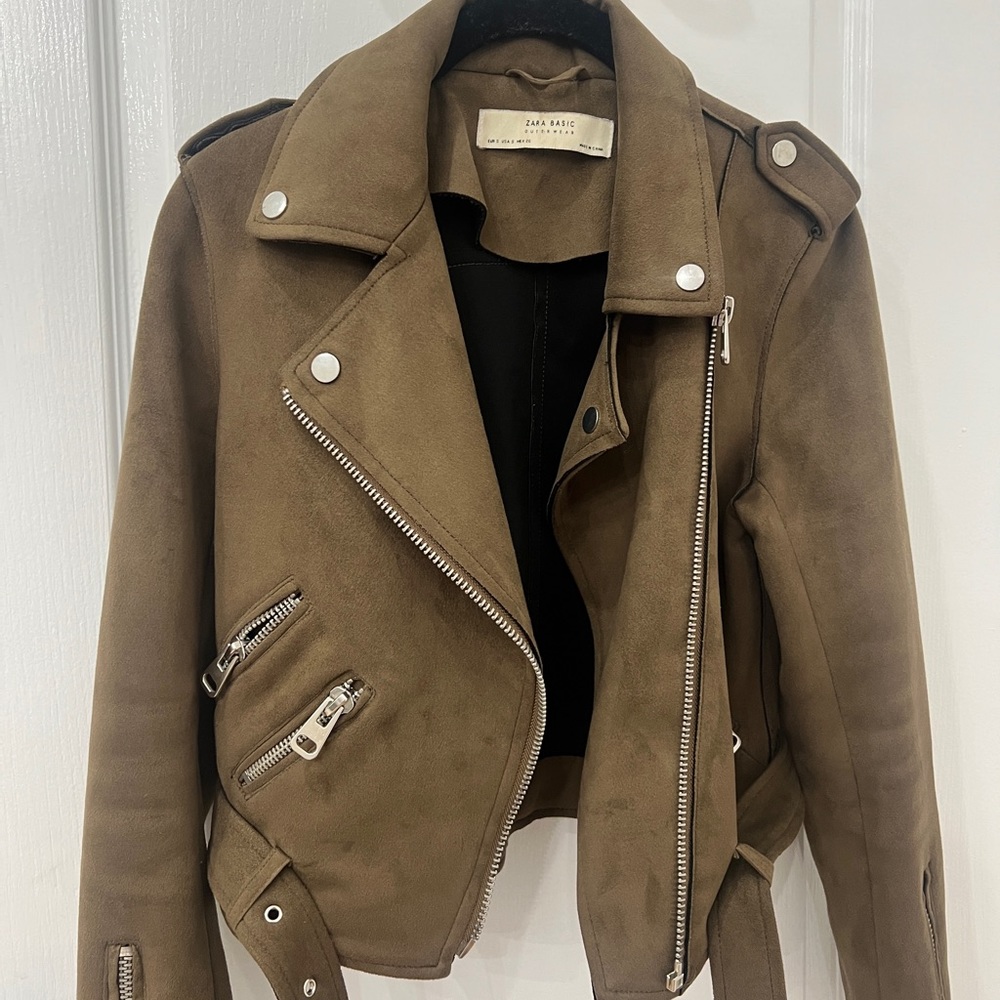 Zara Suede Biker Jacket